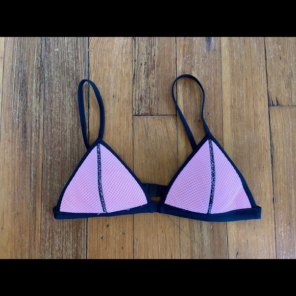 triangl swimwear Other - Triangl Pink & Black Bikini Top